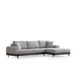 Casa si Gradina - Mobilier - Canapele si coltare - Coltare - Coltar, Hanah Home, lemn de fag si pal, gri, 280x170x98 cm - Infinity.ro