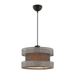 Casa si Gradina - Corpuri si surse de iluminat - Lustre si pendule - Candelabru, Opviq, metal si bumbac, gri si antracit, 40x40x65 cm - Infinity.ro