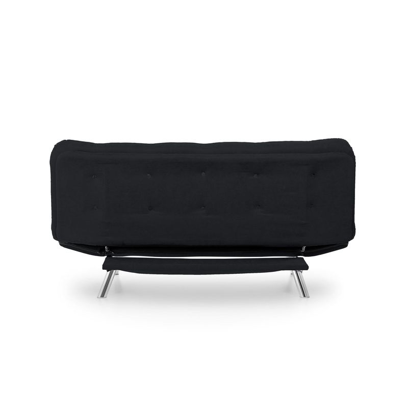 Casa si Gradina - Mobilier - Canapele si coltare - Canapele - Canapea extensibila, Hanah Home, metal, stofa poliester, negru, 200x95x105 cm - Infinity.ro