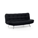 Casa si Gradina - Mobilier - Canapele si coltare - Canapele - Canapea extensibila, Hanah Home, metal, stofa poliester, negru, 200x95x105 cm - Infinity.ro