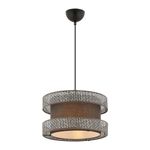 Casa si Gradina - Corpuri si surse de iluminat - Lustre si pendule - Candelabru, Opviq, metal si bumbac, gri si antracit, 40x40x65 cm - Infinity.ro