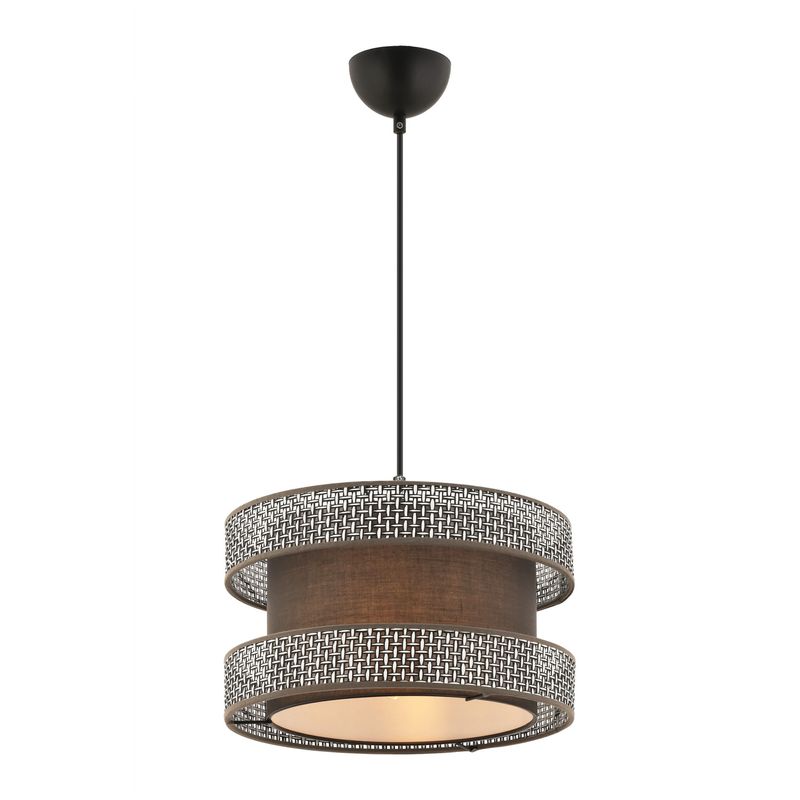 Casa si Gradina - Corpuri si surse de iluminat - Lustre si pendule - Candelabru, Opviq, metal si bumbac, gri si antracit, 40x40x65 cm - Infinity.ro
