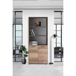 Casa si Gradina - Mobilier - Biblioteci si rafturi - Biblioteci - Biblioteca, Hanah Home, pal melaminat, nuc deschis, 72x34x187 cm, 479ADR1314 - Infinity.ro