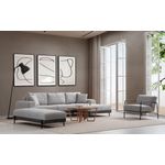 Casa si Gradina - Mobilier - Canapele si coltare - Coltare - Coltar, Hanah Home, lemn de fag si pal, gri, 280x170x98 cm - Infinity.ro