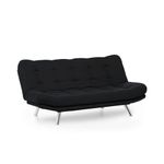 Casa si Gradina - Mobilier - Canapele si coltare - Canapele - Canapea extensibila, Hanah Home, metal, stofa poliester, negru, 200x95x105 cm - Infinity.ro
