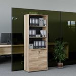 Casa si Gradina - Mobilier - Biblioteci si rafturi - Biblioteci - Biblioteca, Hanah Home, pal melaminat, nuc deschis, 72x34x187 cm, 479ADR1314 - Infinity.ro
