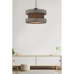 Casa si Gradina - Corpuri si surse de iluminat - Lustre si pendule - Candelabru, Opviq, metal si bumbac, gri si antracit, 40x40x65 cm - Infinity.ro