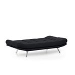 Casa si Gradina - Mobilier - Canapele si coltare - Canapele - Canapea extensibila, Hanah Home, metal, stofa poliester, negru, 200x95x105 cm - Infinity.ro