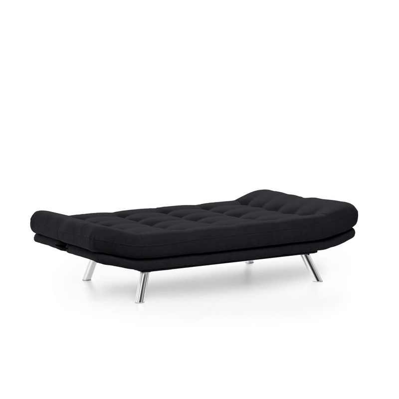 Casa si Gradina - Mobilier - Canapele si coltare - Canapele - Canapea extensibila, Hanah Home, metal, stofa poliester, negru, 200x95x105 cm - Infinity.ro