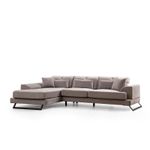 Casa si Gradina - Mobilier - Canapele si coltare - Coltare - Coltar, Hanah Home, textil, gri deschis, 304x190x100 cm - Infinity.ro