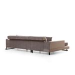 Casa si Gradina - Mobilier - Canapele si coltare - Coltare - Coltar, Hanah Home, textil, gri deschis, 304x190x100 cm - Infinity.ro