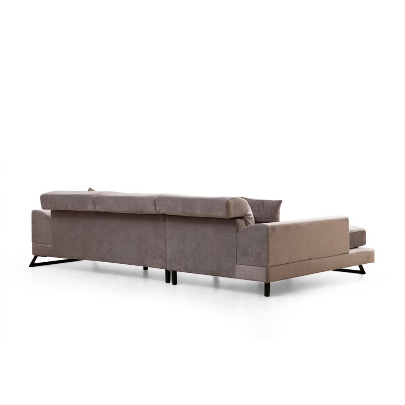 Casa si Gradina - Mobilier - Canapele si coltare - Coltare - Coltar, Hanah Home, textil, gri deschis, 304x190x100 cm - Infinity.ro