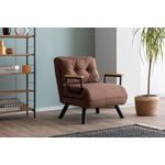 Casa si Gradina - Mobilier - Canapele si coltare - Canapele - Canapea extensibila, Hanah Home, metal, in, maro deschis, 175x60 cm - Infinity.ro