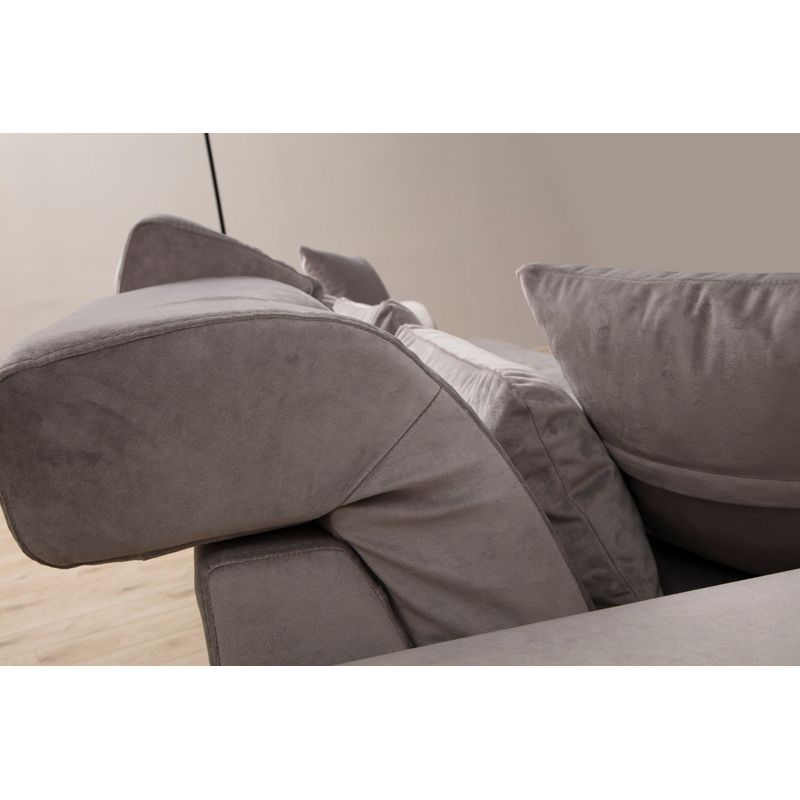 Casa si Gradina - Mobilier - Canapele si coltare - Coltare - Coltar, Hanah Home, textil, gri deschis, 304x190x100 cm - Infinity.ro