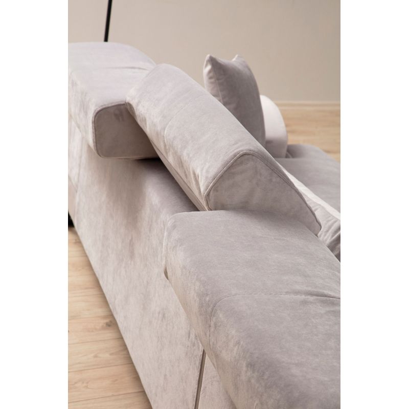 Casa si Gradina - Mobilier - Canapele si coltare - Coltare - Coltar, Hanah Home, textil, gri deschis, 304x190x100 cm - Infinity.ro