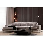Casa si Gradina - Mobilier - Canapele si coltare - Coltare - Coltar, Hanah Home, textil, gri deschis, 304x190x100 cm - Infinity.ro