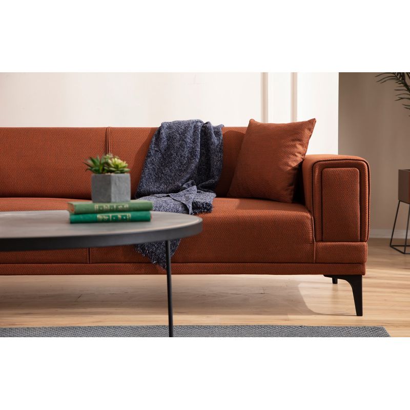 Casa si Gradina - Mobilier - Canapele si coltare - Canapele - Canapea 2 locuri, Atelier Del Sofa, lemn fag si pal, rosu tigla, 170x85x77 cm - Infinity.ro