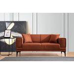 Casa si Gradina - Mobilier - Canapele si coltare - Canapele - Canapea 2 locuri, Atelier Del Sofa, lemn fag si pal, rosu tigla, 170x85x77 cm - Infinity.ro