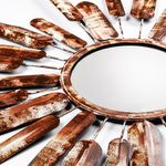 Casa si Gradina - Decoratiuni - Oglinzi - Oglinda decorativa, Wallxpert, metal, multicolor, 75x75x4 cm, 930DYU1514 - Infinity.ro