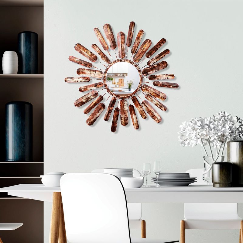 Casa si Gradina - Decoratiuni - Oglinzi - Oglinda decorativa, Wallxpert, metal, multicolor, 75x75x4 cm, 930DYU1514 - Infinity.ro