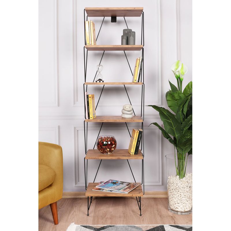Casa si Gradina - Mobilier - Biblioteci si rafturi - Biblioteci - Biblioteca, Hanah Home, pal melaminat, pin, 48x31x165 cm - Infinity.ro