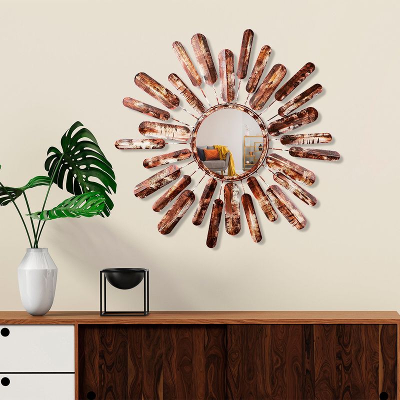 Casa si Gradina - Decoratiuni - Oglinzi - Oglinda decorativa, Wallxpert, metal, multicolor, 75x75x4 cm, 930DYU1514 - Infinity.ro