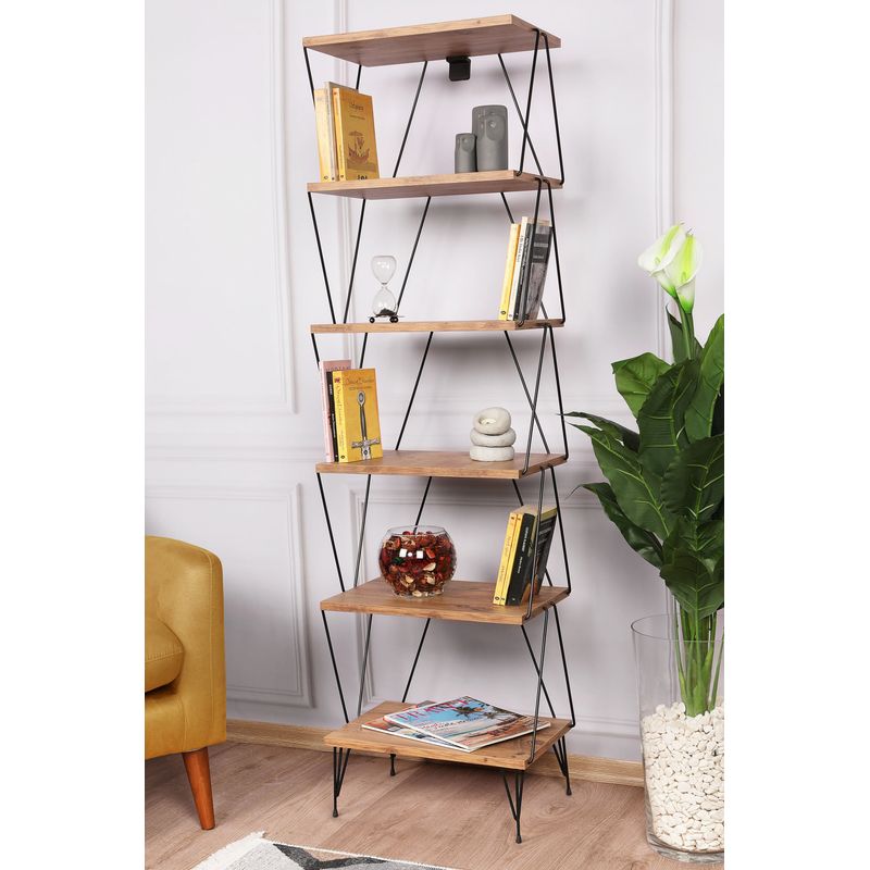 Casa si Gradina - Mobilier - Biblioteci si rafturi - Biblioteci - Biblioteca, Hanah Home, pal melaminat, pin, 48x31x165 cm - Infinity.ro