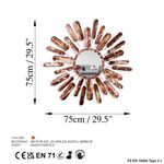 Casa si Gradina - Decoratiuni - Oglinzi - Oglinda decorativa, Wallxpert, metal, multicolor, 75x75x4 cm, 930DYU1514 - Infinity.ro