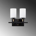 Casa si Gradina - Corpuri si surse de iluminat - Plafoniere, aplice si spoturi - Aplica de perete, Opviq, metal, negru auriu alb, 31x15x28 cm - Infinity.ro