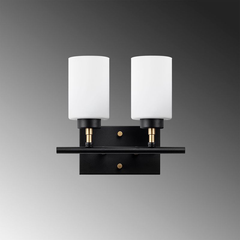 Casa si Gradina - Corpuri si surse de iluminat - Plafoniere, aplice si spoturi - Aplica de perete, Opviq, metal, negru auriu alb, 31x15x28 cm - Infinity.ro