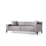 Casa si Gradina - Mobilier - Canapele si coltare - Canapele - Canapea 3 locuri, Atelier Del Sofa, lemn fag si pal, gri deschis, 215x87x86 cm - Infinity.ro