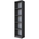 Casa si Gradina - Mobilier - Mese si birouri - Birouri - Birou de studiu, Hanah Home, pal melaminat, nuc si antracit, 120x50x161.8 cm - Infinity.ro