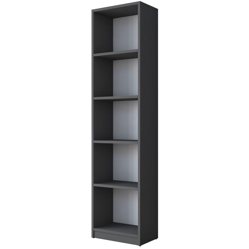 Casa si Gradina - Mobilier - Mese si birouri - Birouri - Birou de studiu, Hanah Home, pal melaminat, nuc si antracit, 120x50x161.8 cm - Infinity.ro