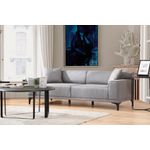 Casa si Gradina - Mobilier - Canapele si coltare - Canapele - Canapea 3 locuri, Atelier Del Sofa, lemn fag si pal, gri deschis, 215x87x86 cm - Infinity.ro