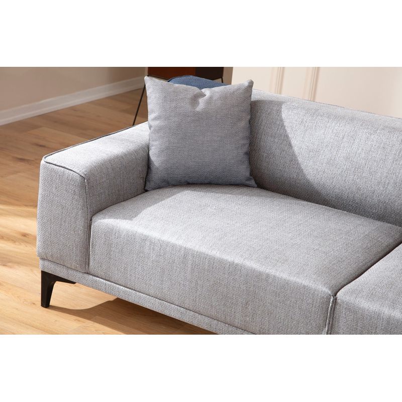 Casa si Gradina - Mobilier - Canapele si coltare - Canapele - Canapea 3 locuri, Atelier Del Sofa, lemn fag si pal, gri deschis, 215x87x86 cm - Infinity.ro