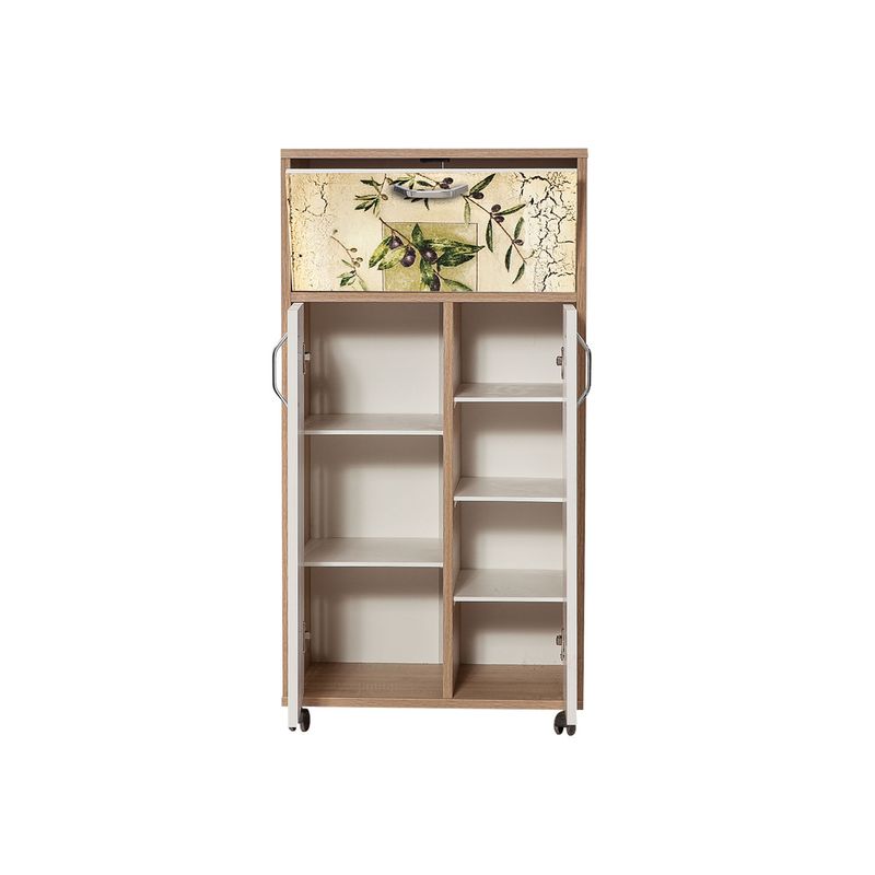 Casa si Gradina - Mobilier - Comode si corpuri - Comode - Comoda, Hanah Home, pal melaminat, stejar sonoma, 60x36x116 cm - Infinity.ro