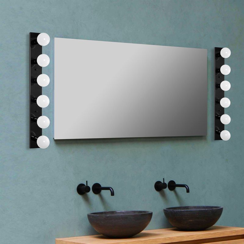 Casa si Gradina - Corpuri si surse de iluminat - Corpuri de iluminat pentru baie - Aplica de perete, Opviq, metal, negru auriu, 10x10x91 cm, 942FLG2184 - Infinity.ro