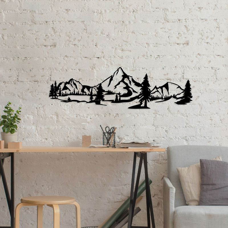 Casa si Gradina - Decoratiuni - Decoratiuni perete - Accesoriu decorativ de perete, Wallxpert, metal, negru, 70x20 cm, 899SKL2587 - Infinity.ro