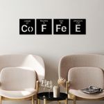 Casa si Gradina - Decoratiuni - Decoratiuni perete - Accesoriu decorativ de perete, Wallxpert, metal, negru, 18x18 cm, set 4 piese - Infinity.ro