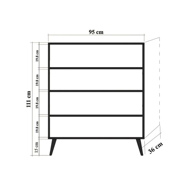 Casa si Gradina - Mobilier - Dulapuri si sifoniere - Dulapuri - Dulap multifunctional, Hanah Home, pal melaminat, stejar sonoma, 95x36x111 cm, 863SPH3952 - Infinity.ro