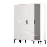 Casa si Gradina - Mobilier - Dulapuri si sifoniere - Sifoniere - Sifonier, Hanah Home, pal melaminat, alb, 160x47.5x201.4 cm - Infinity.ro