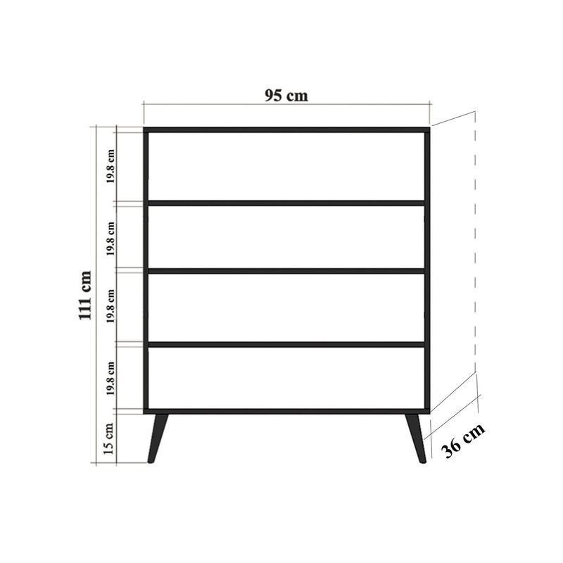 Casa si Gradina - Mobilier - Dulapuri si sifoniere - Dulapuri - Dulap multifunctional, Hanah Home, pal melaminat, stejar sonoma, 95x36x111 cm, 863SPH3952 - Infinity.ro