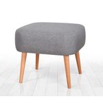 Casa si Gradina - Mobilier - Scaune si fotolii - Tabureti - Puf, Atelier Del Sofa, bumbac si in, gri, 50x43x42 cm - Infinity.ro