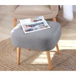 Casa si Gradina - Mobilier - Scaune si fotolii - Tabureti - Puf, Atelier Del Sofa, bumbac si in, gri, 50x43x42 cm - Infinity.ro