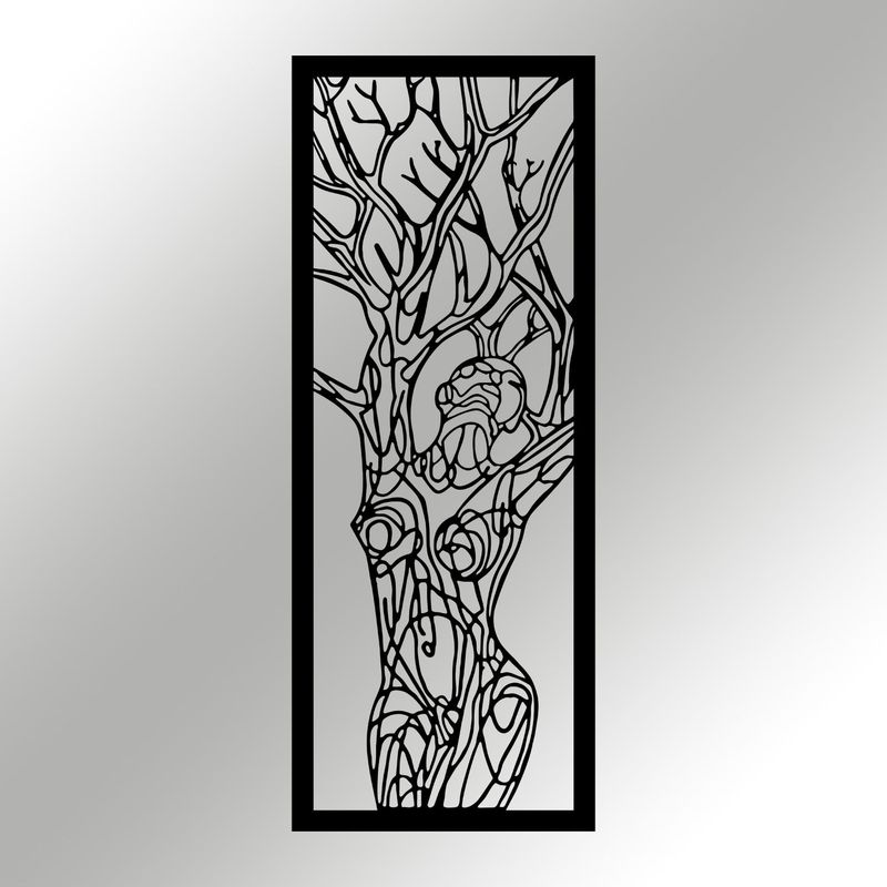 Casa si Gradina - Decoratiuni - Decoratiuni perete - Accesoriu decorativ de perete, Wallxpert, metal, negru, 20x51 cm - Infinity.ro
