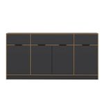 Casa si Gradina - Mobilier - Comode si corpuri - Console - Consola, Hanah Home, pal melaminat, nuc si antracit, 180x45x90 cm - Infinity.ro