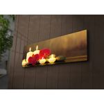 Casa si Gradina - Decoratiuni - Tablouri - Tablou canvas cu led, Wallxpert, multicolor, 30x90 cm, panza de piele intoarsa, rama lemn - Infinity.ro