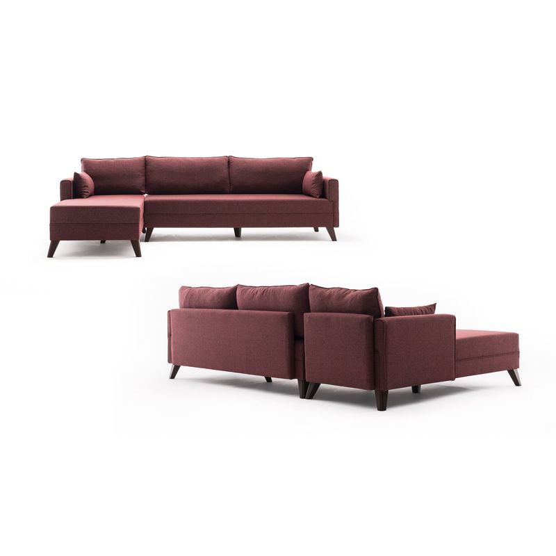 Casa si Gradina - Mobilier - Canapele si coltare - Coltare - Coltar, Atelier Del Sofa, lemn si mdf, rosu bordo, 275x165x85 cm - Infinity.ro
