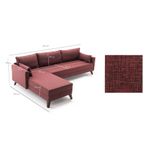 Casa si Gradina - Mobilier - Canapele si coltare - Coltare - Coltar, Atelier Del Sofa, lemn si mdf, rosu bordo, 275x165x85 cm - Infinity.ro