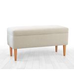 Casa si Gradina - Mobilier - Organizare si depozitare - Bancute - Bancuta cu spatiu de depozitare, Atelier Del Sofa, bumbac si in, crem, 100x50x43 cm - Infinity.ro